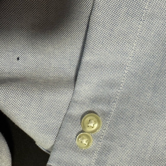 Lands' End Men's Button Dress Shirt Size 20 Gray Speckled Preppy Classic Career - Picture 10 of 11